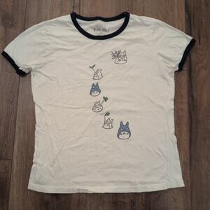 My Neighbor Totoro Women's XL Ringer Shirt Studio Ghibli Anime Japan